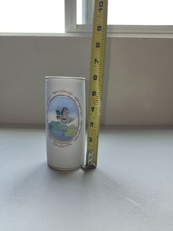 Mallard duck embossed vase.