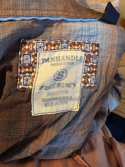Panhandle men's pearl snap button up shirt