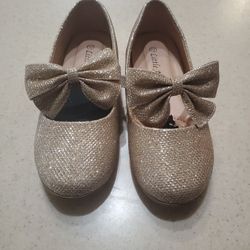 Gold Formal Girl  Shoes 
