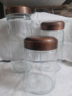3 PIECE GLASS CANISTER SET
