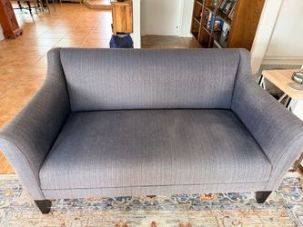 Steel blue Bench style settee