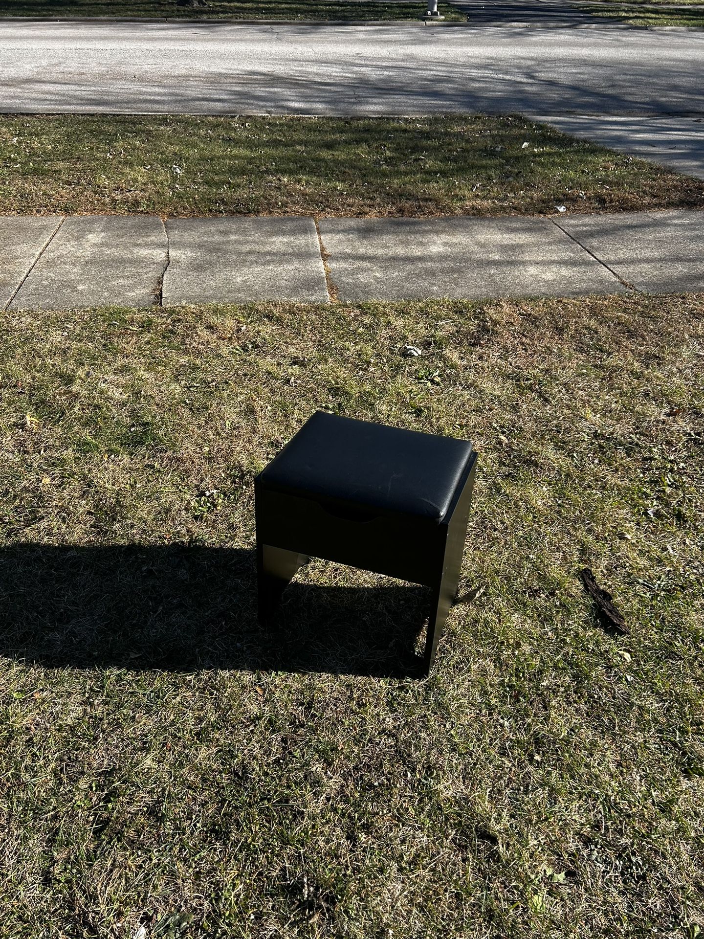 Black Ottoman Stool