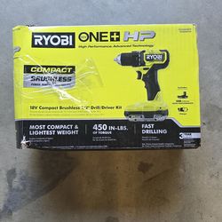 Ryobi 18v compact Brushless 1/2" drill/driver kit