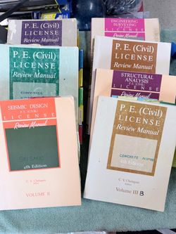 P.E. Civil License Review Manual Book Set