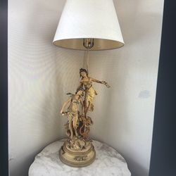 Sculpture table lamp marble table