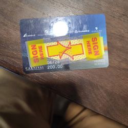 Carnival Cruise American Express Prepaid Gift Cards 