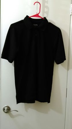George Young Men's Short Sleeve Polo ** Black ** Uniform / Work Shirt Size Small 34-36