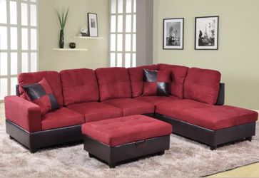 Sectional and ottoman