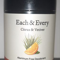 Each & Every Citrus & Vetiver 2.5 oz Aluminum Free Deodorant
