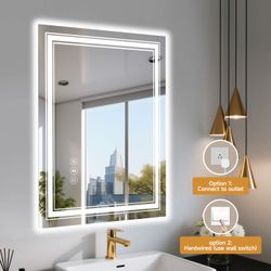 28x36 Inch Frameless LED Bathroom Mirror,Smart Mirror