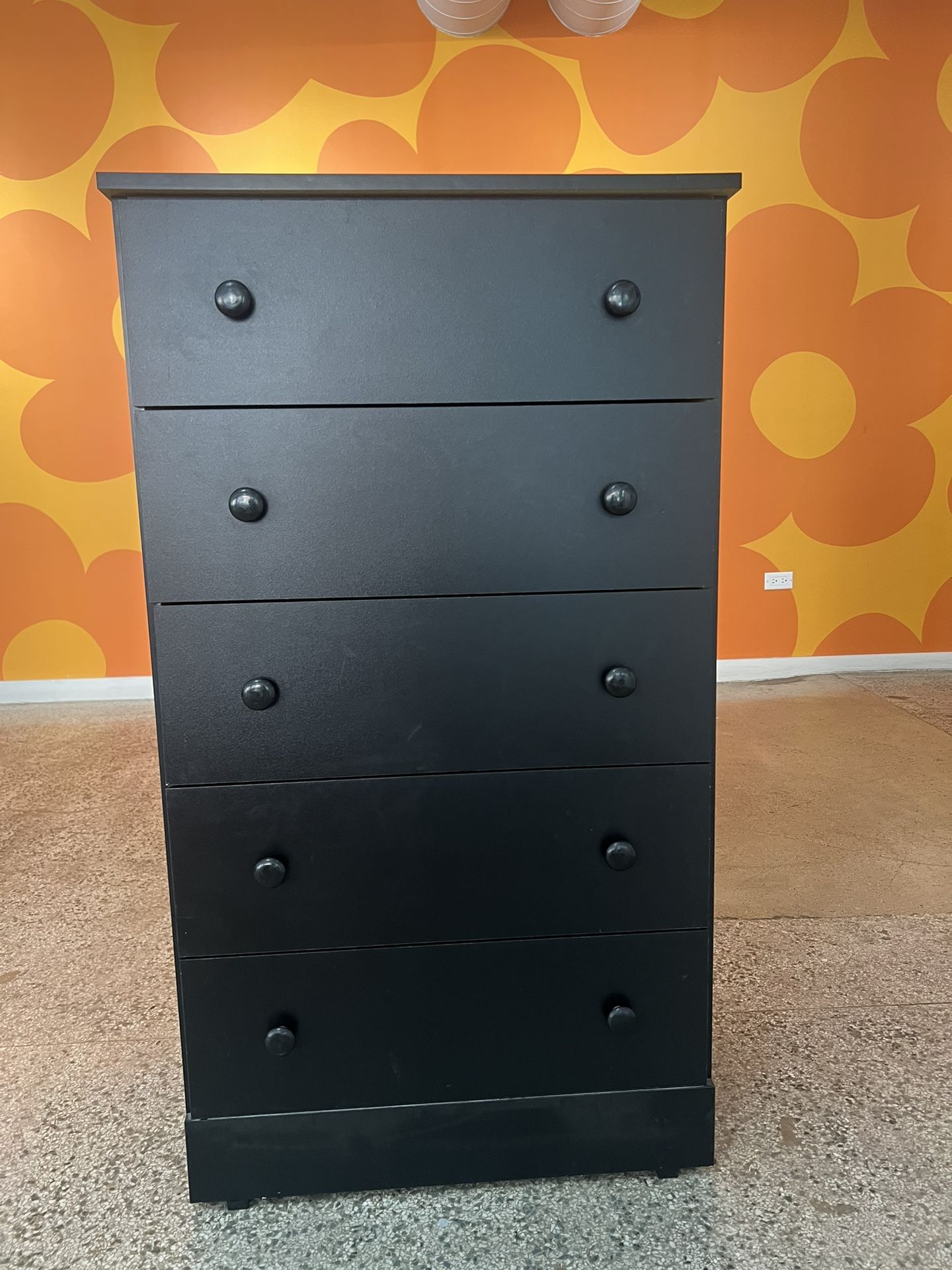Black Tallboy Dresser