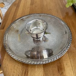Silver Plated Chip And Dip Tray