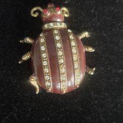 Vintage New England Glassworks Bug Brooch, 2"