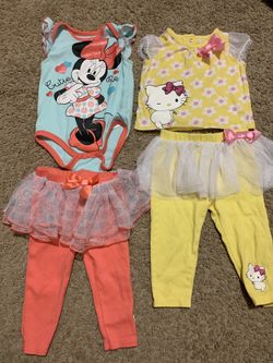 Baby Tutu Pants With Onesie And Top Set. (Size-6-9 Months)
