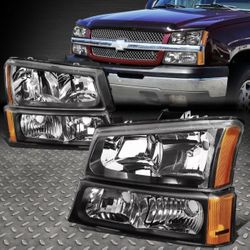 Chevy Silverado Headlights New In Box 2003 To 2006.