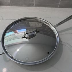 All-Clad D3 Stainless 3-ply Bonded Cookware, Saute Pan with lid, 6 quart