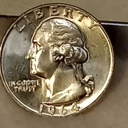 #302 SILVER 1964 Quater Coin 
