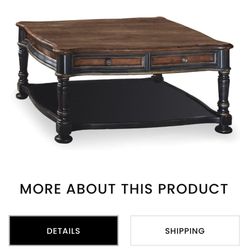 Hooker Furniture Preston Ridge 4 Drawer Square Coffee Table 