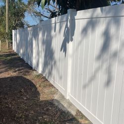 Fence White Vinyl PVC Fence 