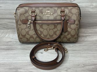 Coach Rowan Satchel Brown Signature Canvas Handbag (PO1027452)