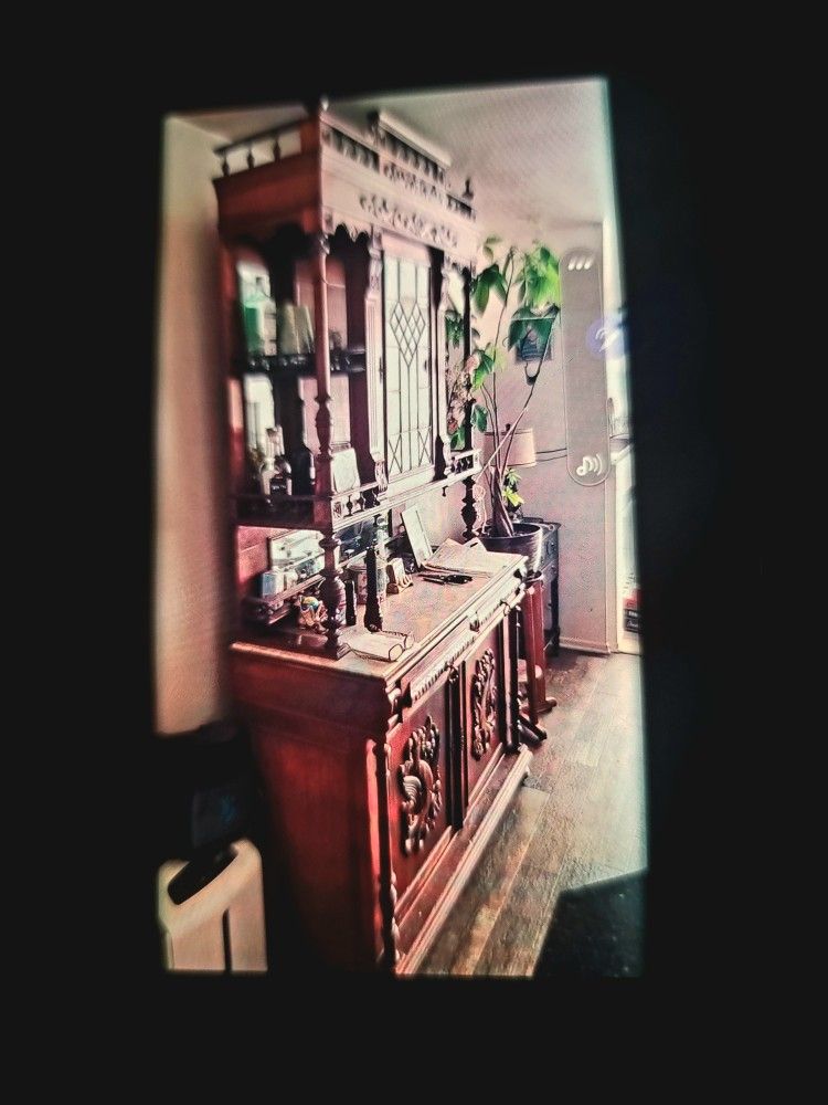 1880s Antique Buffet  And Hutch