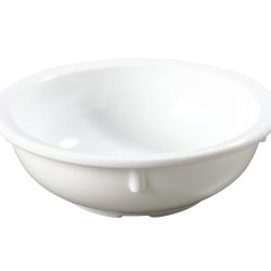 Carlisle FoodService Products Kingline Plastic Snack Bowl, Melamine Bowl for Restaurants, Hospitals, 10 Ounces, White, (Pack of 48)

