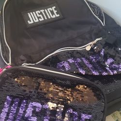 Justice Backpack With Lunch Box