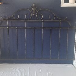 Headboard, Box Spring And Bed Frame For Queen Sized Bed