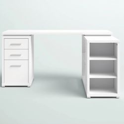 White L Desk