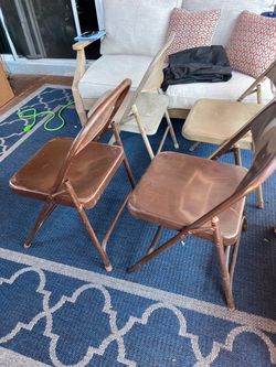 Metal Folding Chairs Set of 8