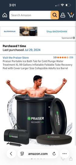 Praiser Portable Ice Bath Tub XL 99 Gallons