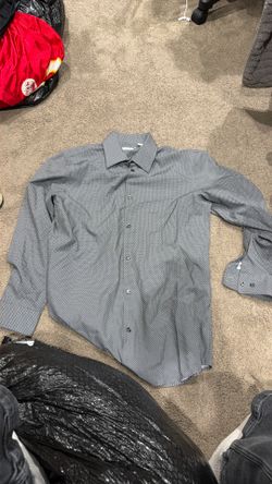 Haggar Men’s Long Sleeve Black and Grey