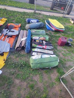 5New Tents And 2 Older Model Tents And Sleeping Camping Cots