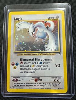 2000 Pokemon TCG Neo Genesis Lugia 9/111 Holo Rare Unlimited English 90 HP
