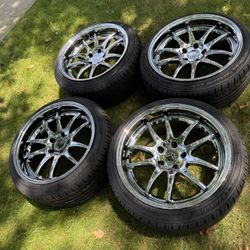 Aodhan DSO2 Wheels (18x9.5, 5x114.3 +15 Offset)  Lexani LXUHP-207 Performance Radial Tire - 225/40R18 92W 