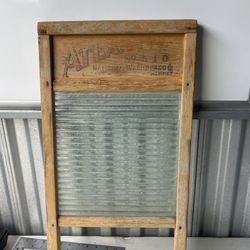 Vintage Atlantic National Washboard Co. # 510 Wood & Glass