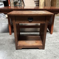 Beautiful Solid Wood Side Table – Matching Pieces Available  Beautiful solid wood side table that works perfectly as an end table or nightstand. Very 