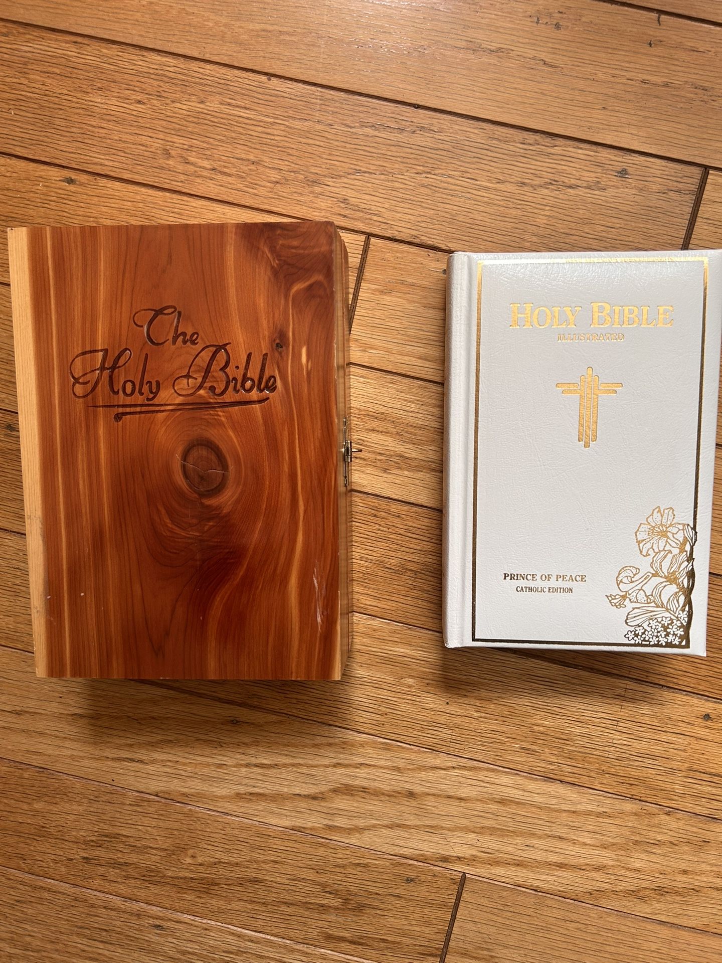 Bible Book And Wooden Cedar Box