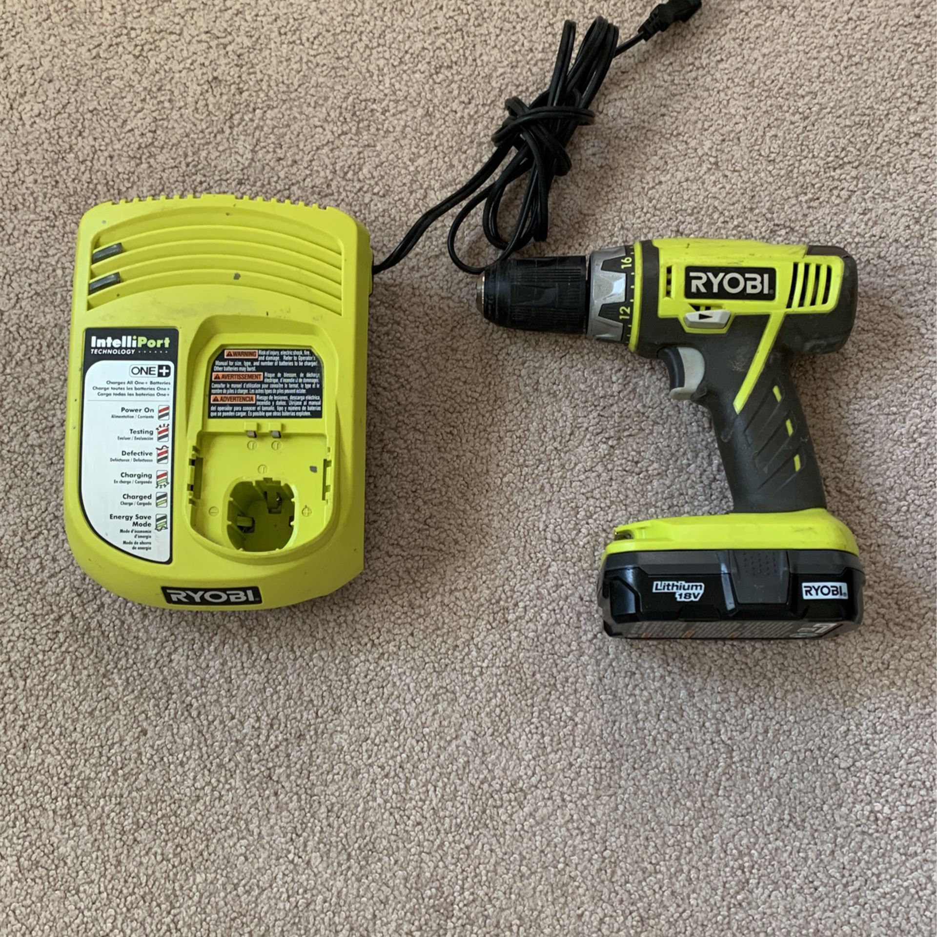 Ryobi Cordless Drill Battery And Charger
