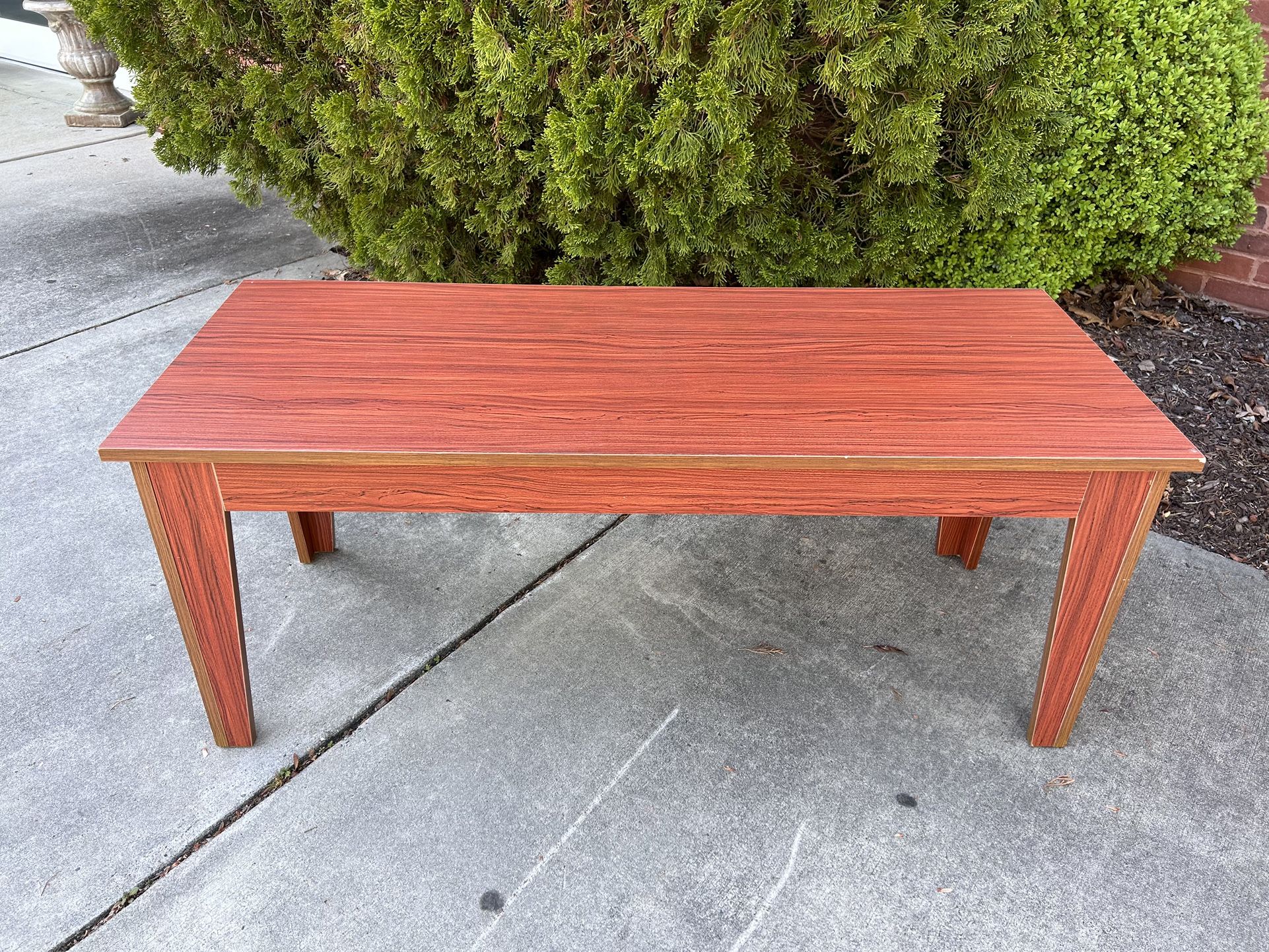 Rust Red Wooden Console/Sofa/Coffee Table