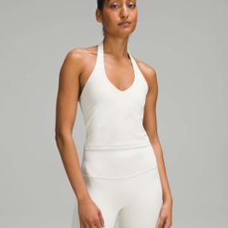Lululemon White Align Halter Top Small