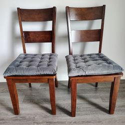 Solid wood chairs + cushions