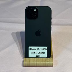 iPhone 15, 128GB AT&T, Cricket 