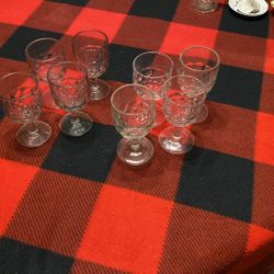 Antique Thumbprint Glasses
