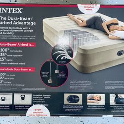 Intex Ultra Plush 20" Queen Air Mattress with 120V Internal Pump