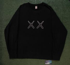 KAWS X Uniqlo X Sesame Street black crewneck