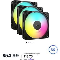 CORSAIR - RS120 ARGB 120mm PWM Fans (3-pack) - Black