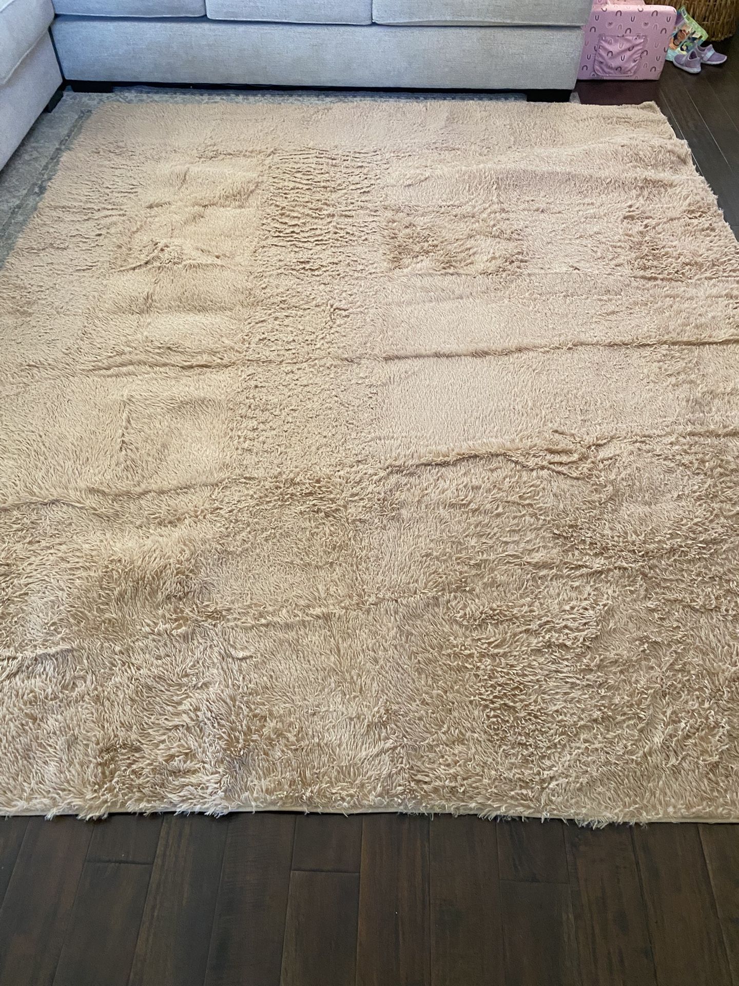 New 8’x10’ tan shaggy area rug 