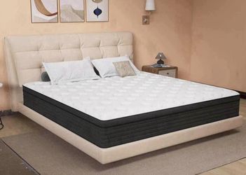 Twin Size Mattress 14 Inch Firm Full Mattress In A Box, Hybrid Mattresses With Gel Memory Foam & Independent Pocket Springs, Pressure Relief