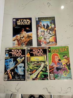 5 Star Wars And Star Trek Comic Books